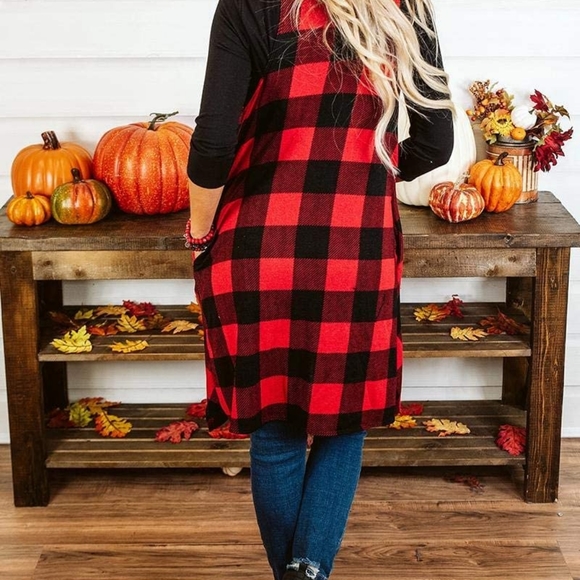 🔥 Womens Plaid Open Front Cardigan Sleeveless - Picture 4 of 7